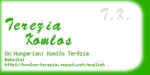 terezia komlos business card