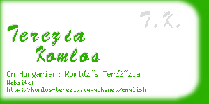 terezia komlos business card